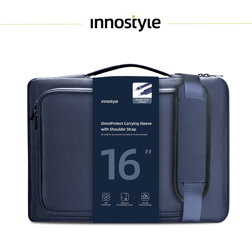 innostyle OmniProtect系列 16吋 筆電/平板/電腦 手提/側背包 專利緩衝 藍色