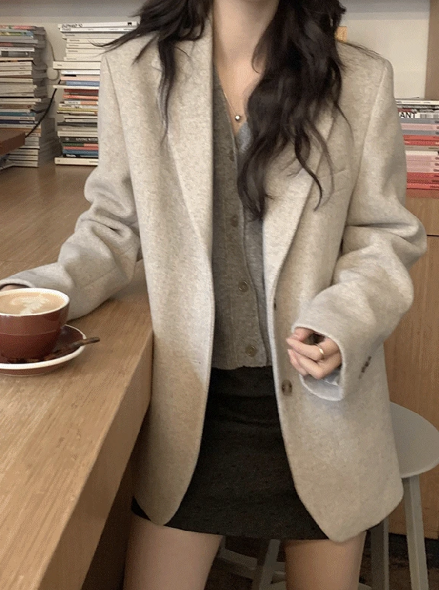 預訂｜SLOWAND #SLOWMADE Mine Dotum Wool Mix Jacket Coat (2 Color)