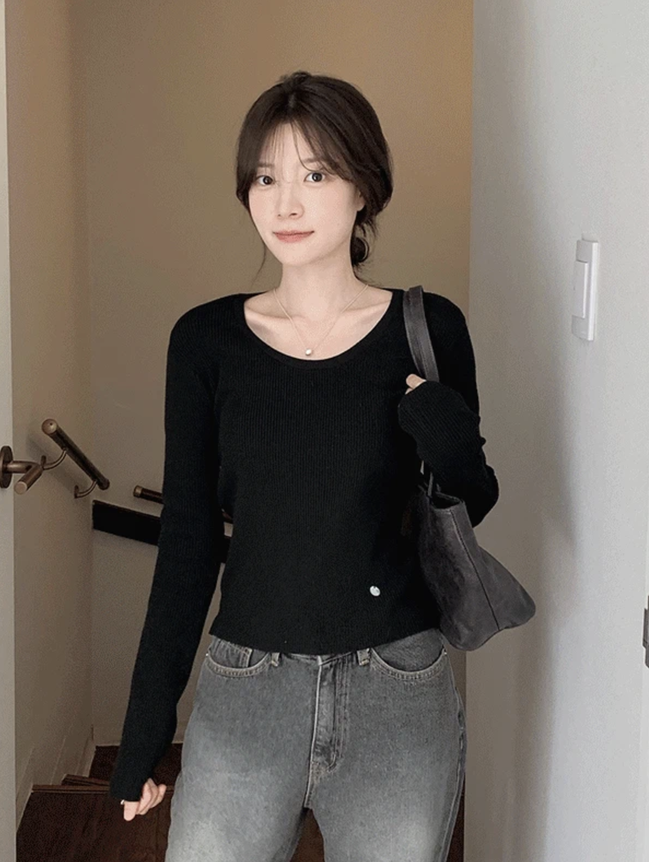 預訂｜SLOWAND #SLOWMADE Clam U-Neck Slim Knit (6 Color)