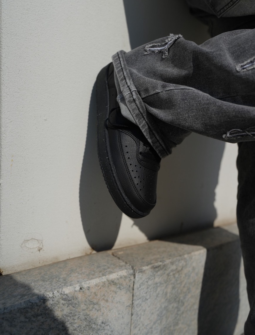 NIKE COURT VISION LO NN 全黑 黑武士 黑魂 經典 皮革 環保材質 復古 休閒鞋 DH2987002