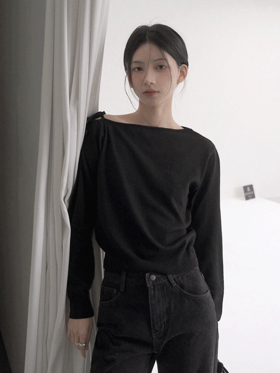 預訂｜SLOWAND #SLOWMADE Off-shoulder Cashmere Knit (3 Color)