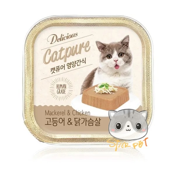 Cat Pure cat wet food Mackerel & Chicken 100g