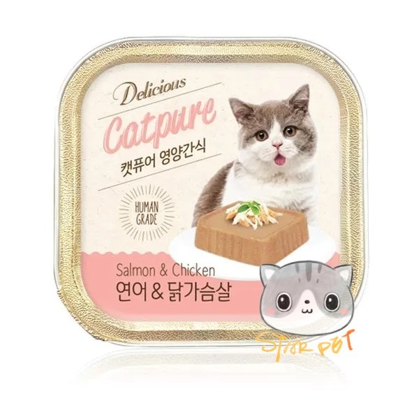 Cat Pure cat wet food Salmon & Chicken 100g