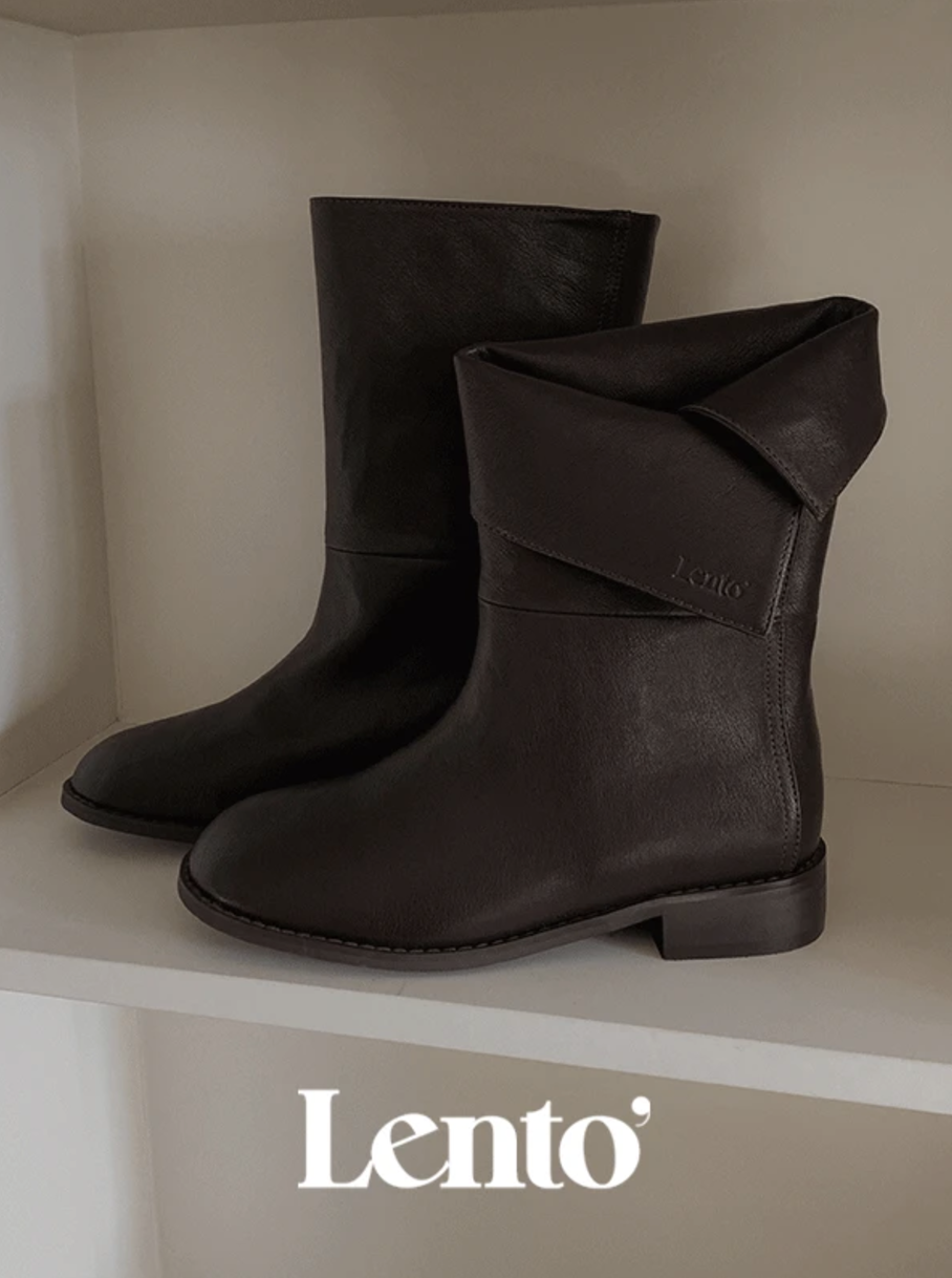 預訂｜SLOWAND #LENTO Two-way Middle Boots (2 Color)