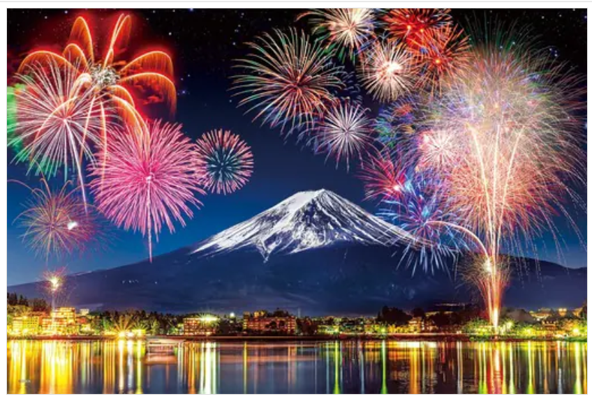 河口湖畔富士山及煙火大會-山梨縣