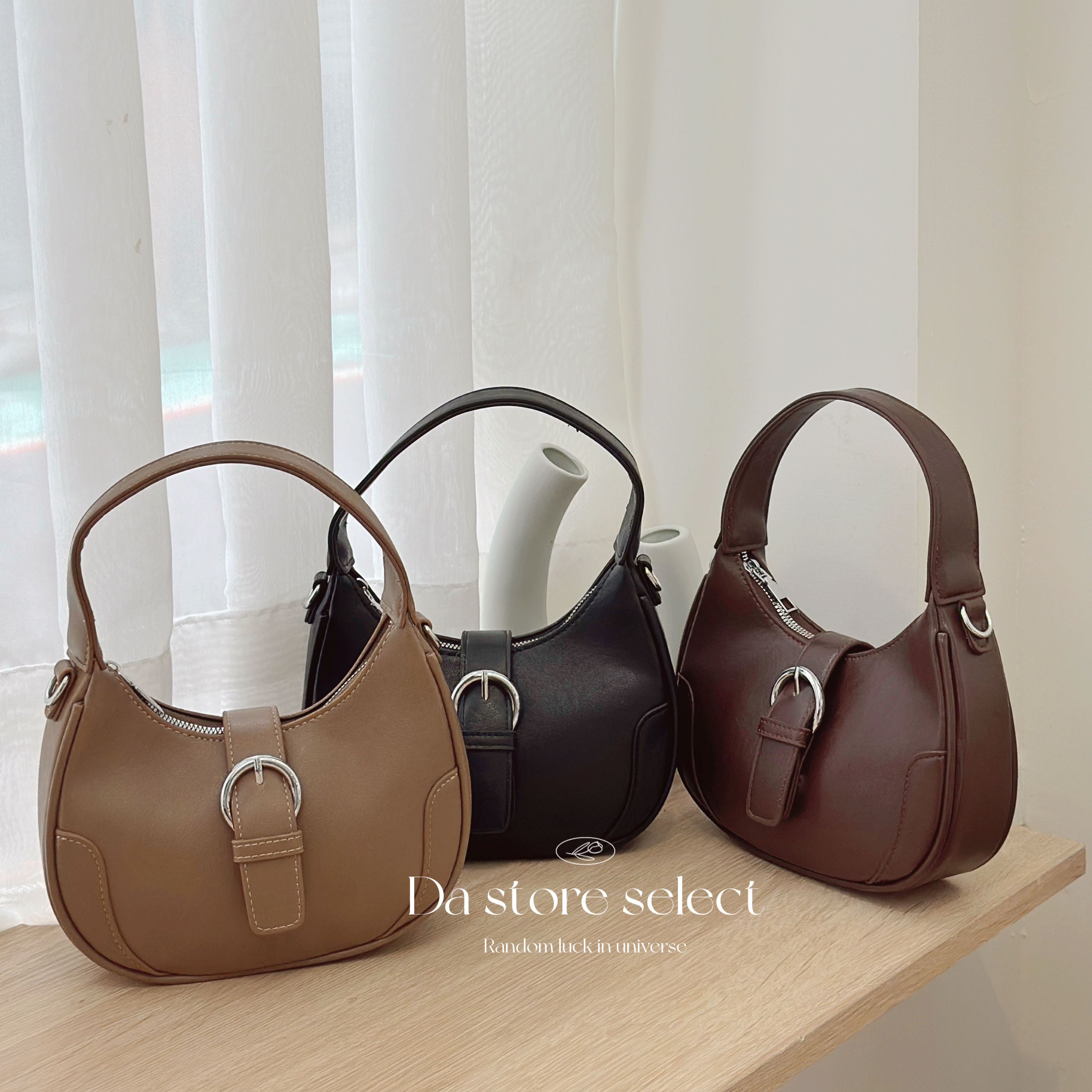 韓系皮帶扣馬鞍包/三色/