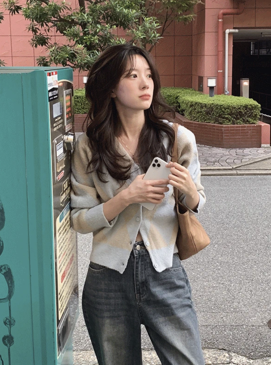 預訂｜SLOWAND #SLOWMADE Argyle Cardigan (2 Color)