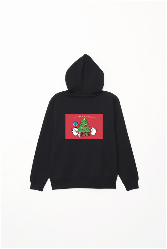 預訂｜聖誕限定 白熊 & 八哥 連帽拉鏈外套 後背圖案