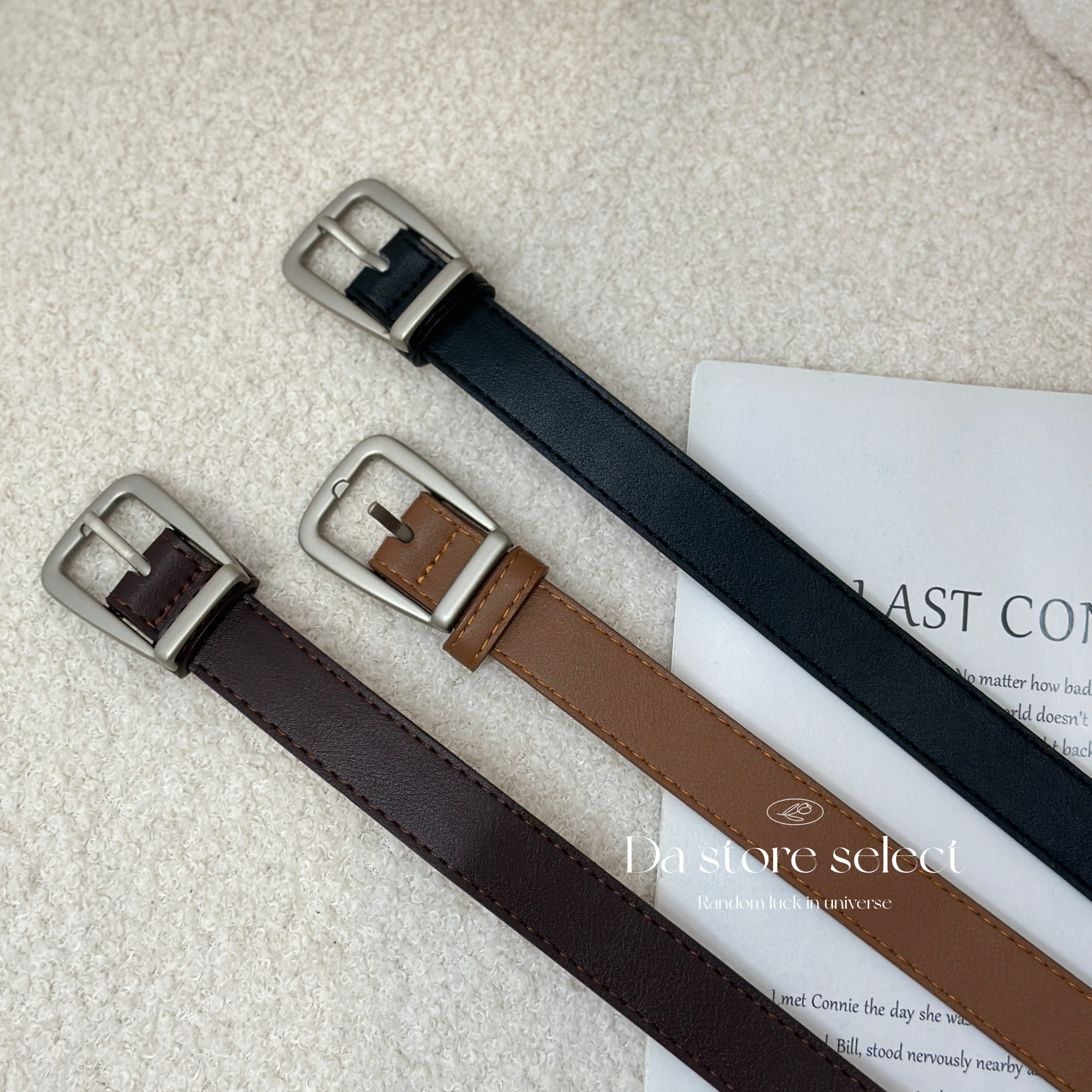 經典方頭皮帶/二款