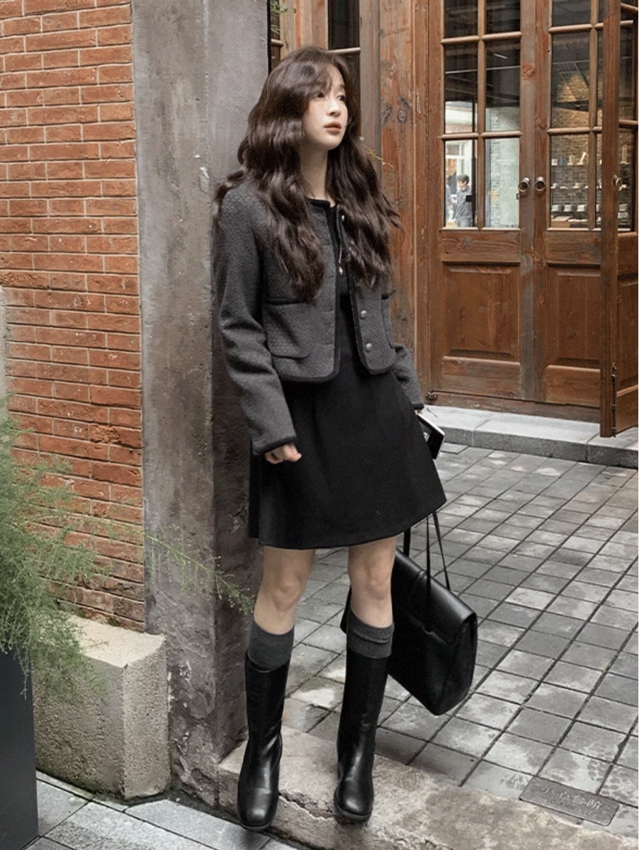 預訂｜SLOWAND #SLOWMADE Mood Black Puff One Piece (One Color)