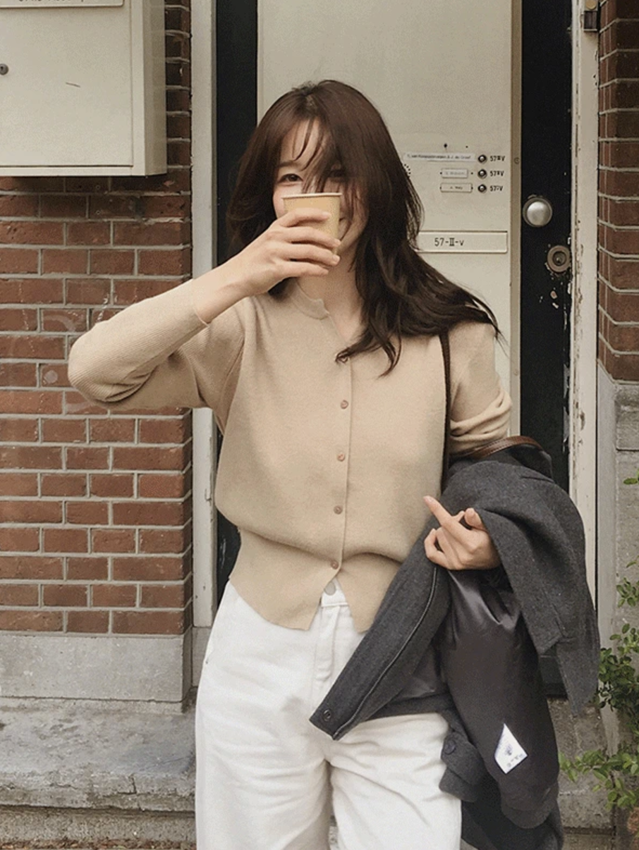 預訂｜SLOWAND #SLOWMADE Washable Y-neck Cardigan (5 Color)