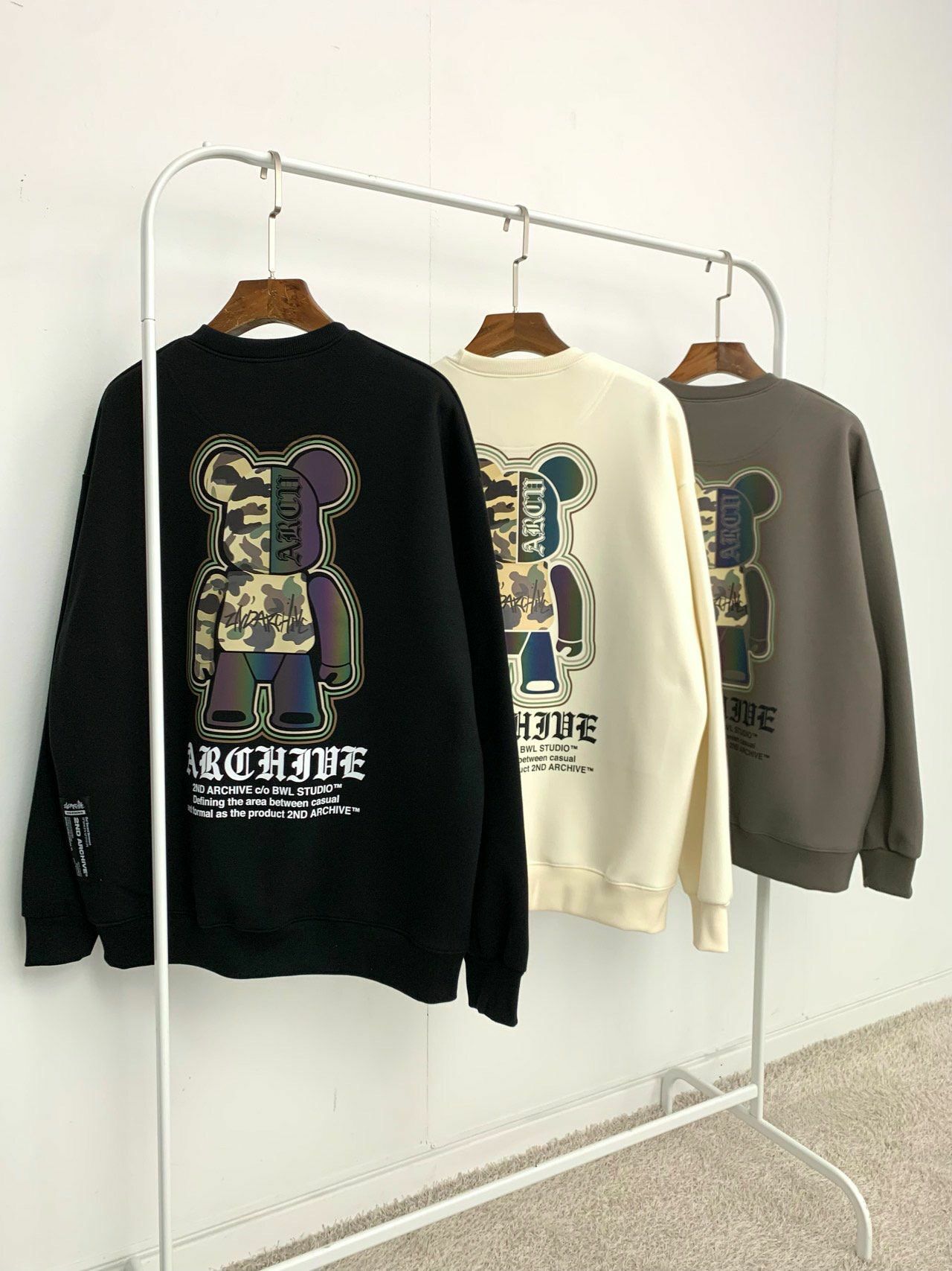 3M反光熊仔圖案英文字衛衣 2nd-192T