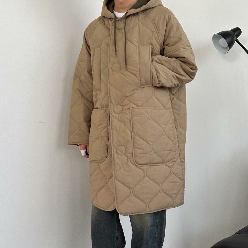 淨色連帽長褸(夾棉) DDM-055JK