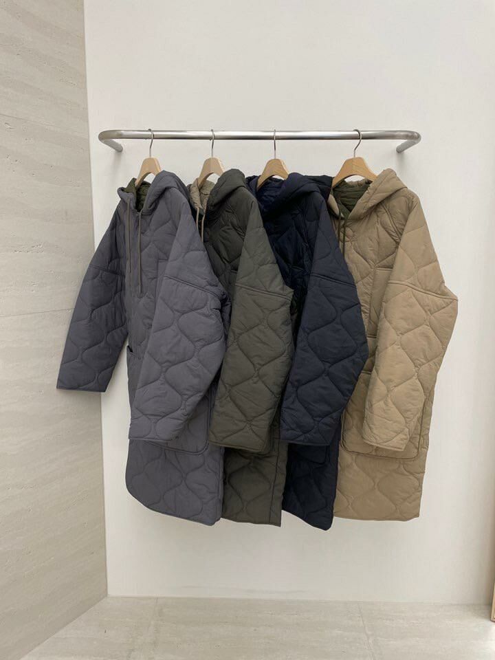 淨色連帽長褸(夾棉) DDM-055JK