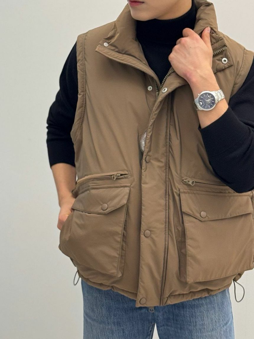 連帽拉鍊背心褸(羽絨) DDM-058V