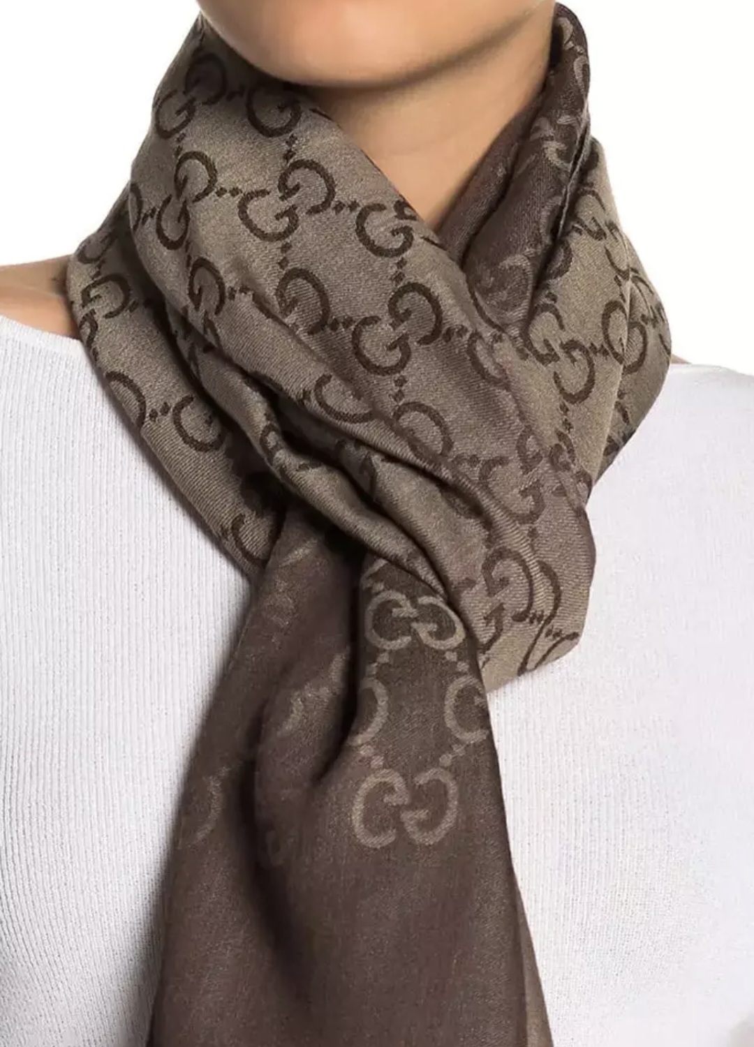 GUCCI SCARF 165904 45X180 BROWN G005 圍巾