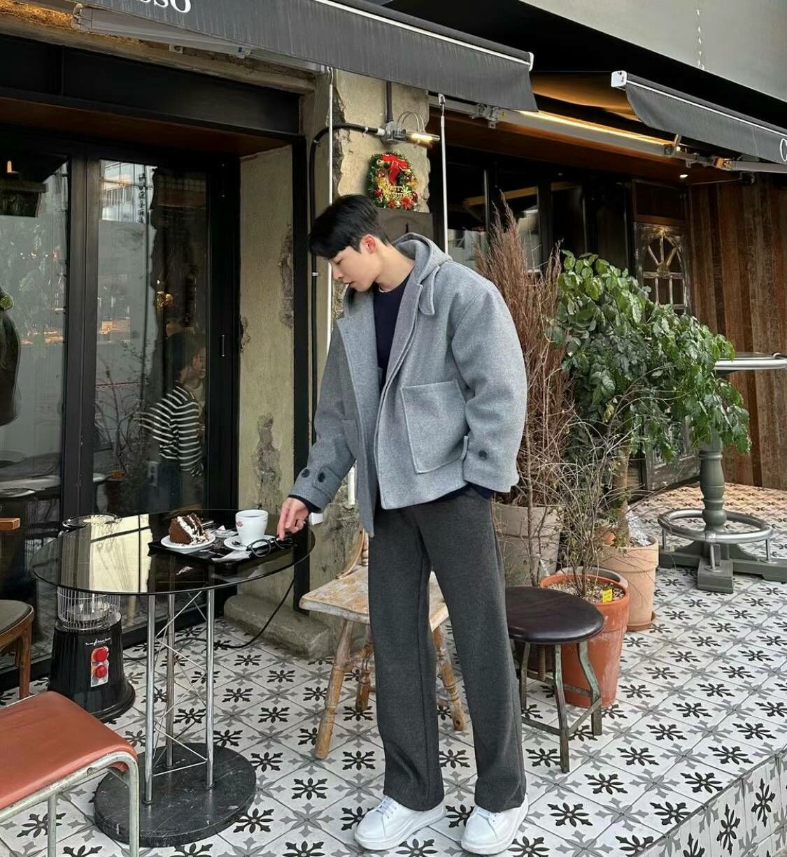 羊毛混紡外套