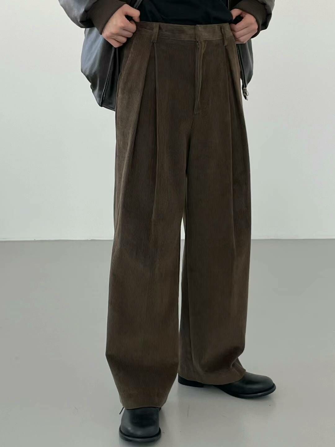 燈芯絨 直筒褲
