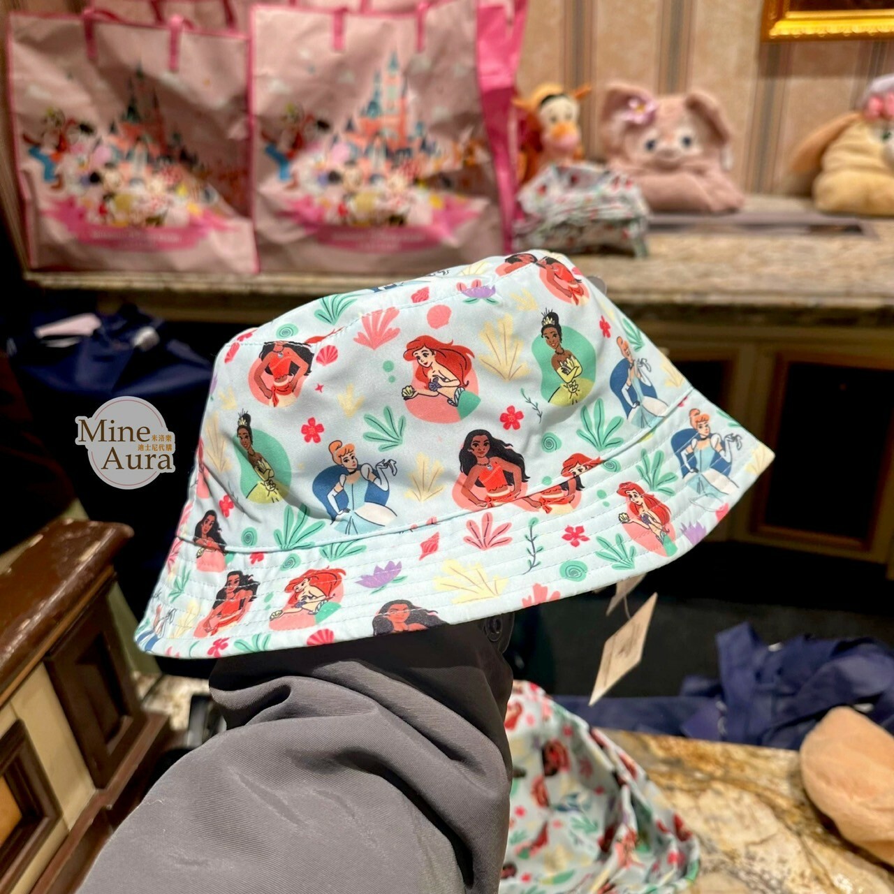 (限時特價) 公主系列 Princess Line 公主集合 滿版圖案 兒童 漁夫帽 帽子 -上海迪士尼樂園