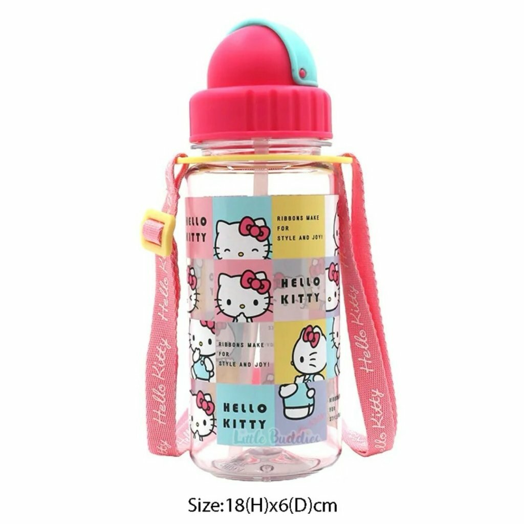 Sanrio 膠水樽連飲管掛繩 350ml