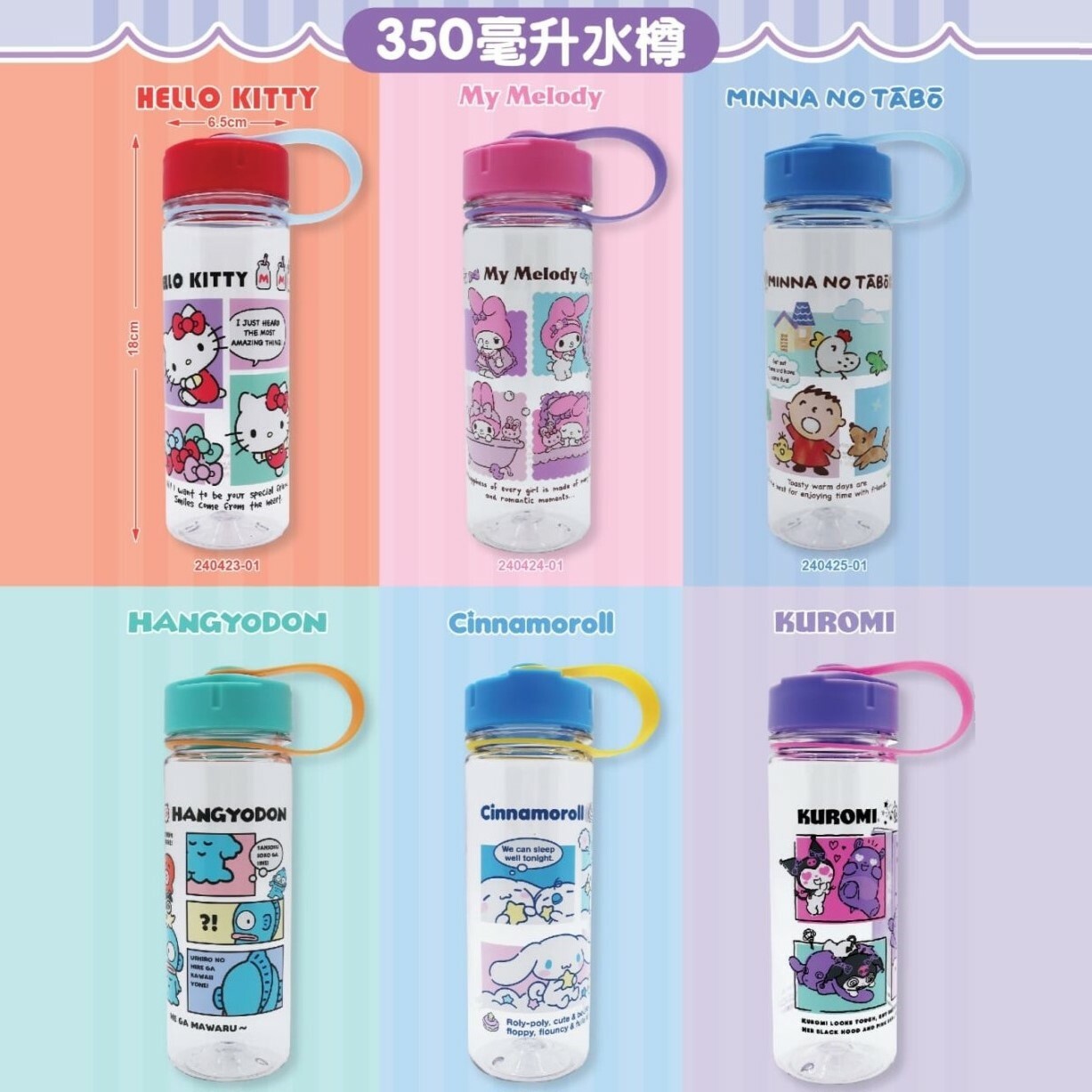 Sanrio 窄身膠水樽 350ml