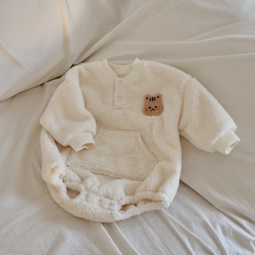 24F/W DTD暖心純色系列-微纖維雪花長袖包屁衣