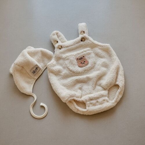 24F/W DTD暖心純色系列-微纖維雪花背帶爬服