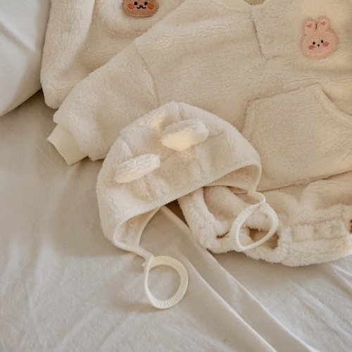 24F/W DTD暖心純色系列-微纖維雪花萌耳帽