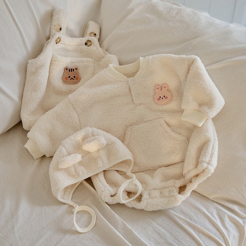 24F/W DTD暖心純色系列-微纖維雪花萌耳帽