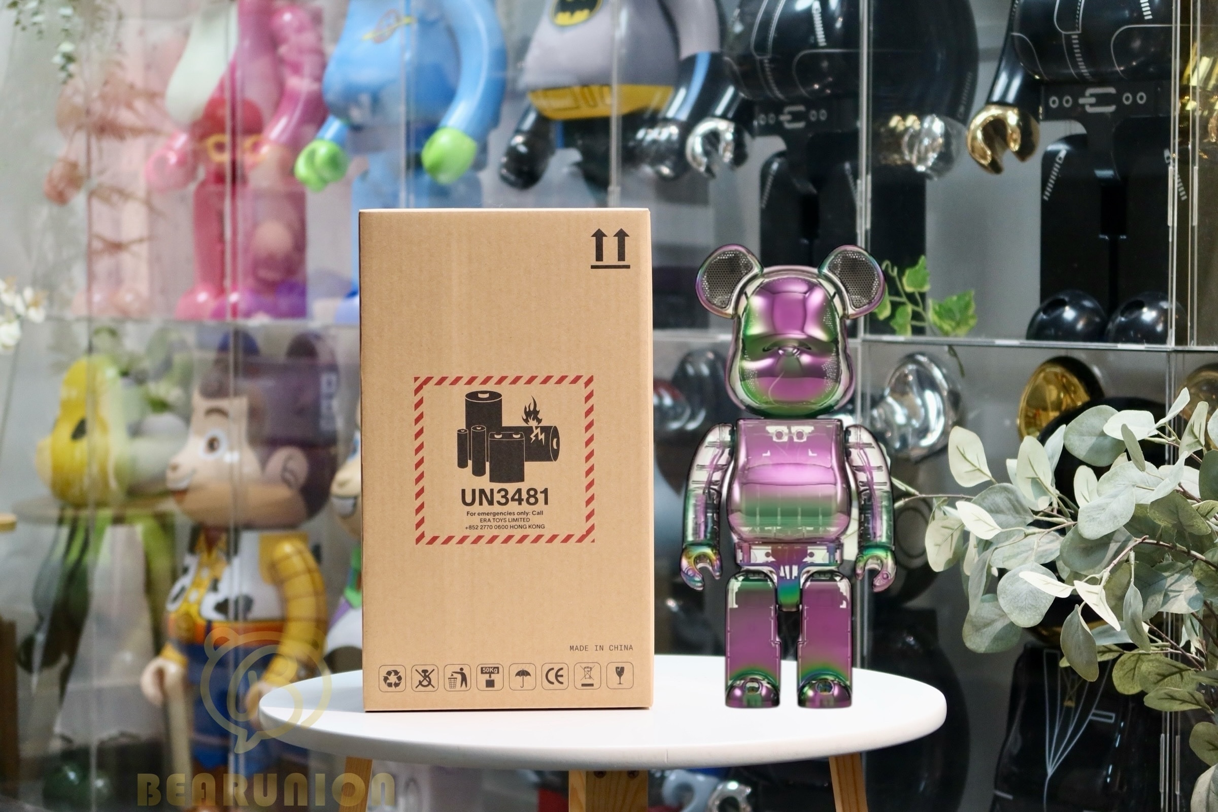 🎏預訂🎏Bearbrick 400% AUDIO IRIDESCENT Portable Bluetooth(R) Speaker BLACK AURORAK