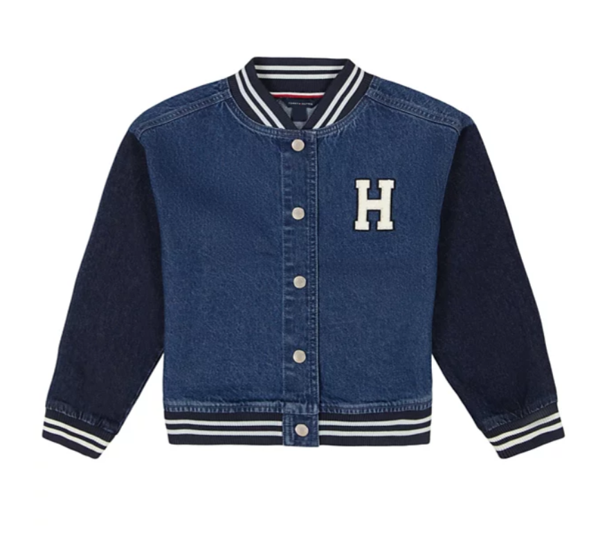 【預購】Tommy Hilfiger G112557 大女童牛仔棒球外套