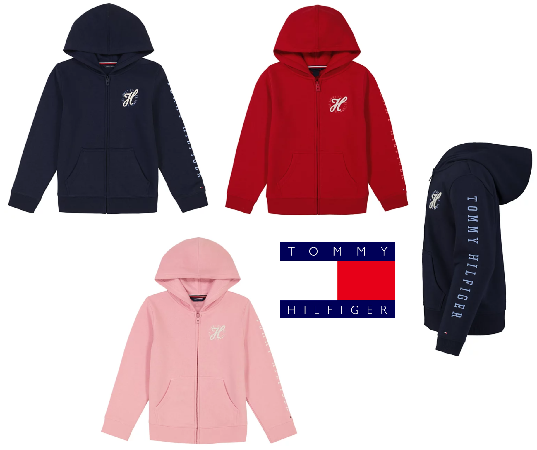 【預購】Tommy Hilfiger G112559 大女童有帽拉鍊外套