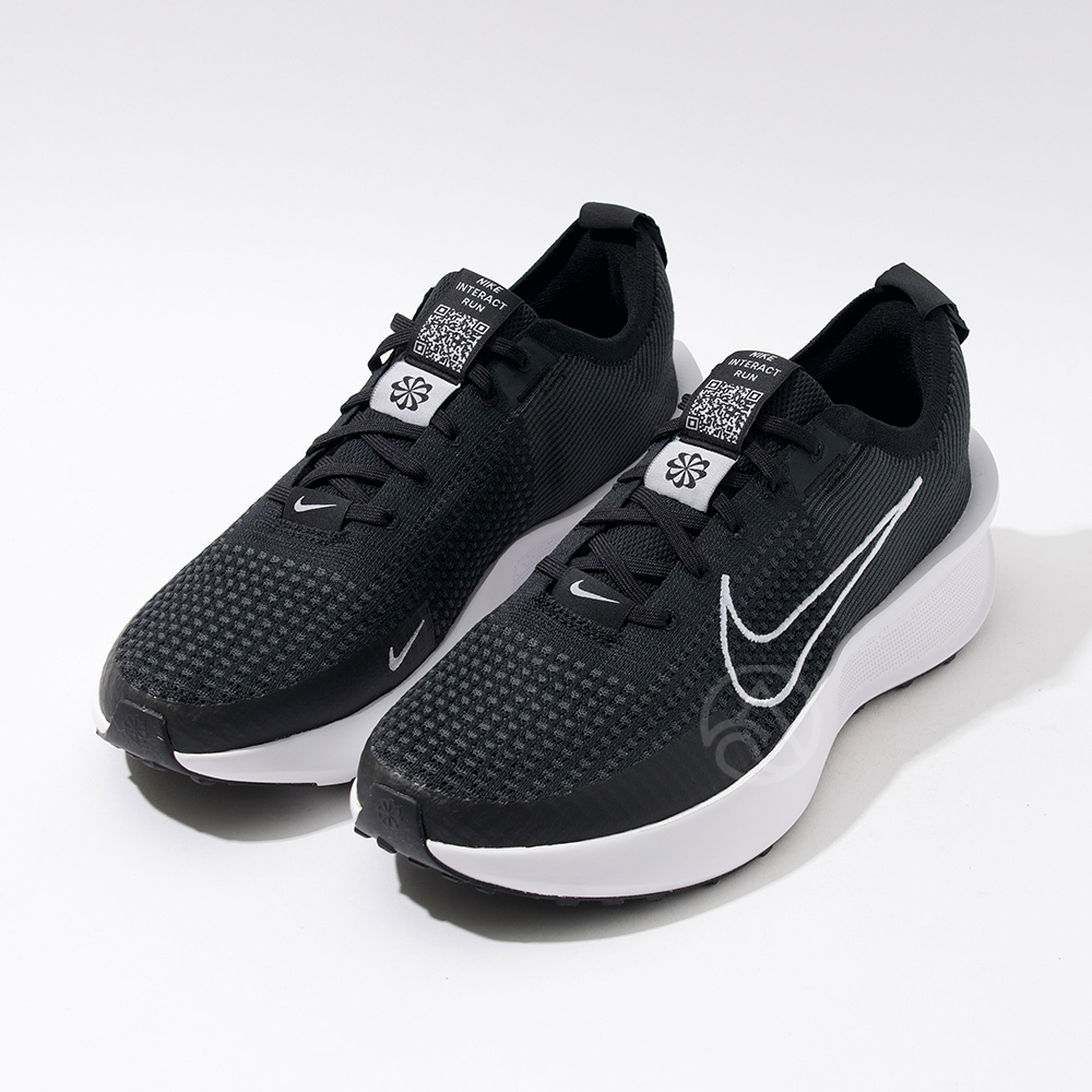 Nike Interact Run 男 黑白 針織 回彈 路跑 慢跑 訓練 運動鞋 FD2291-001