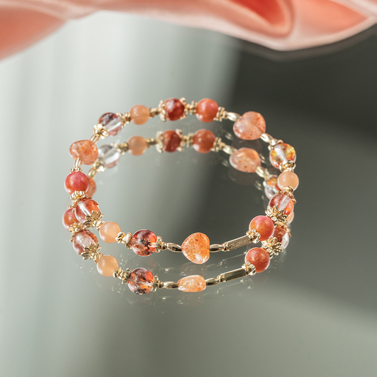 難題：金太陽｜錦鯉膠花｜黃金薔薇石｜橙月光｜紅膠花