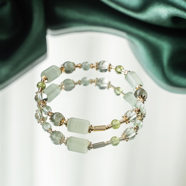 離開：綠紋石｜翠幽靈｜檸檬晶｜綠兔毛｜橄欖石