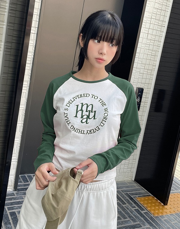 預訂｜MUAHMUAH NEW STITCH LOGO RAGLAN LONG SLEEVE