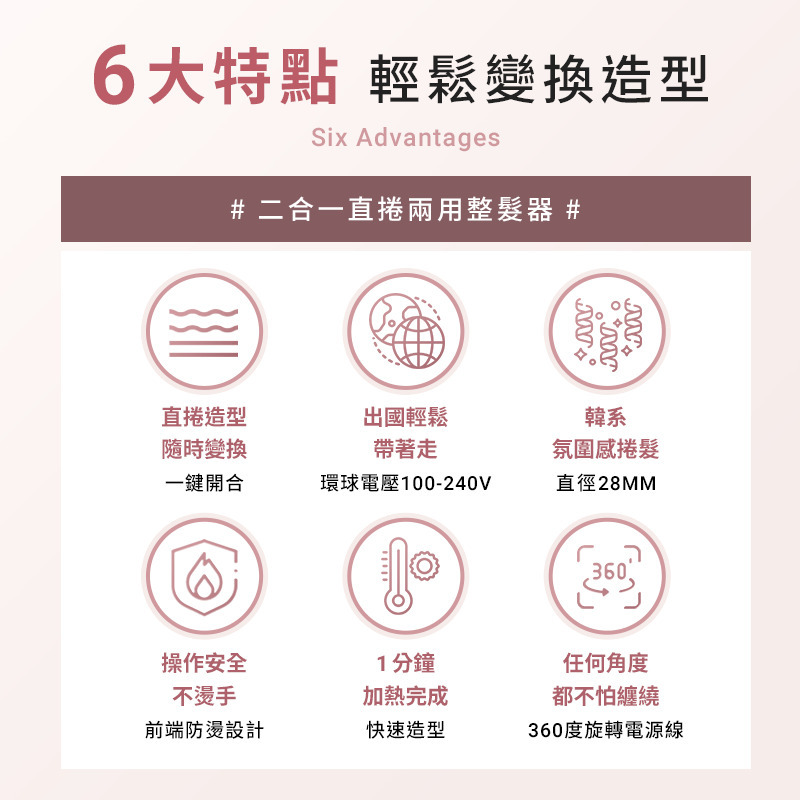 DREAM TREND 凱夢 二合一直捲兩用整髮器【AB001】