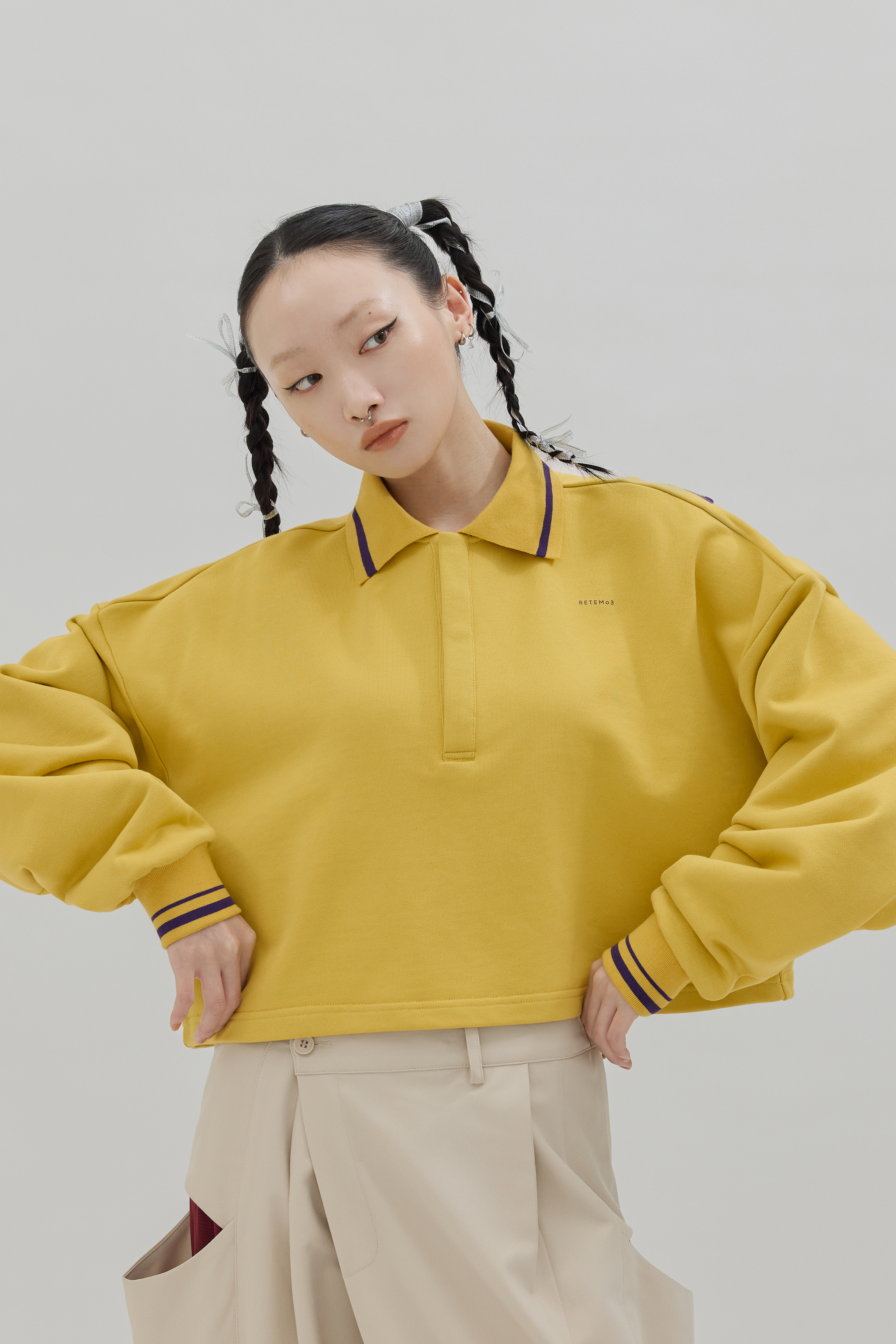 Polo Collar Sweater｜Corn