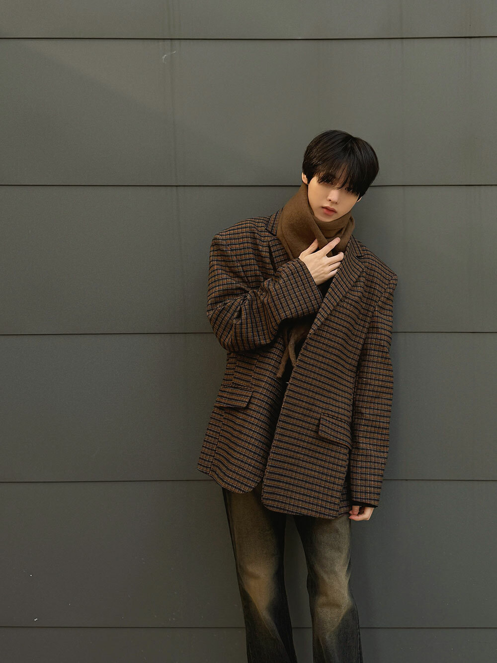 格紋西裝外套
