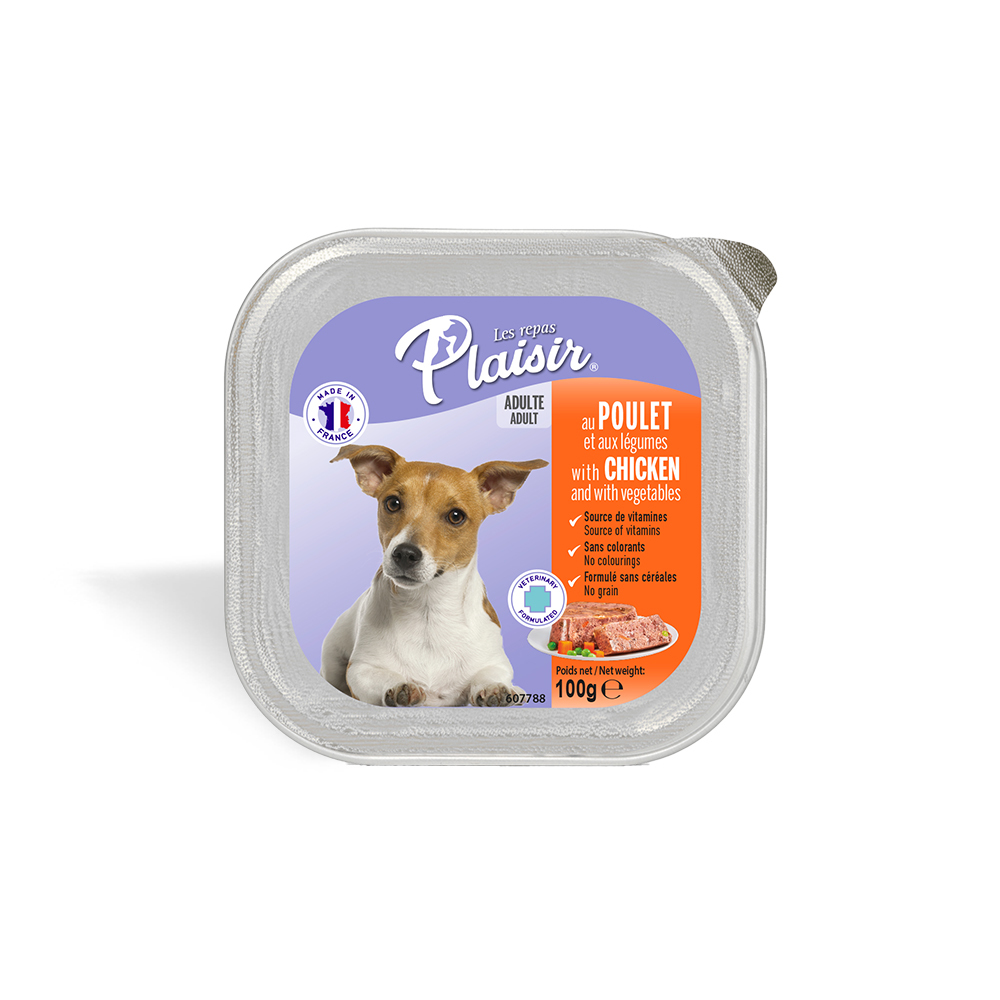 Plaisir 法樂食 狗狗主食餐盒 - 雞肉與蔬菜口味