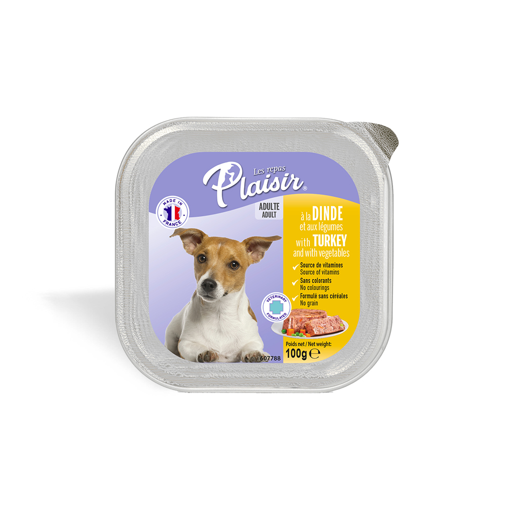 Plaisir 法樂食 狗狗主食餐盒 -火雞肉與蔬菜口味