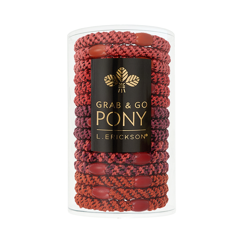 L. ERICKSON 彈力髮圈桶15入-粗版〈石榴艷紅〉