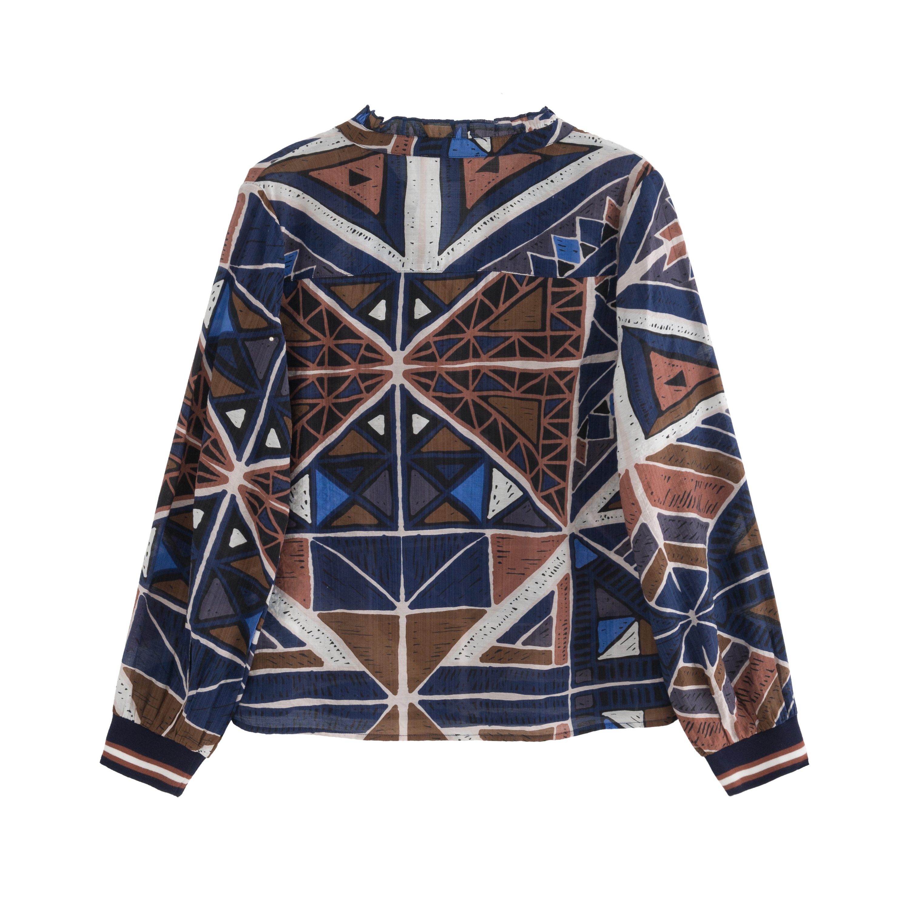 mi-tu 印花V領上衣