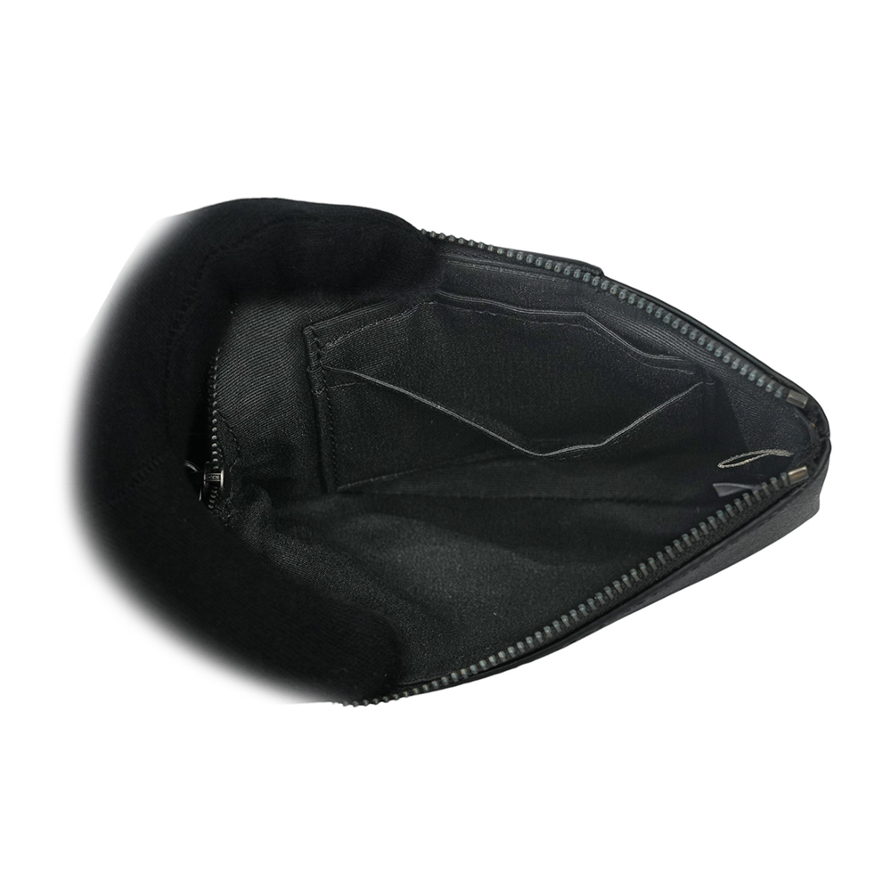 【COACH】塗層帆布及皮革L 型拉鍊手拿包(炭灰色/黑色) CW854 QBMI5