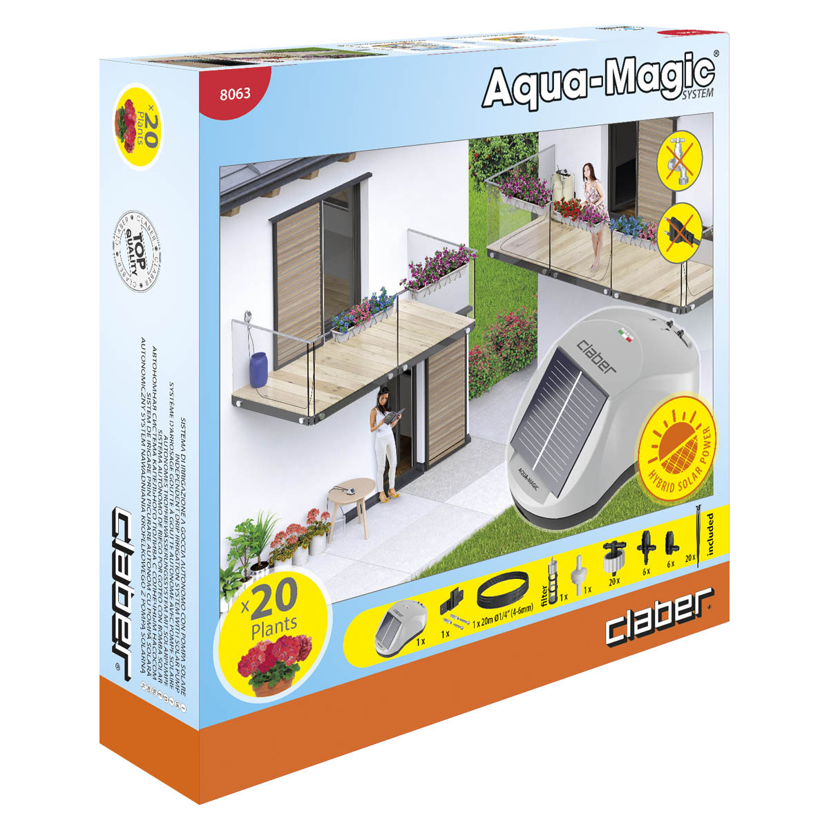 意大利"CLABER" 太陽能定時輸水套裝(20盆栽)-[8063]