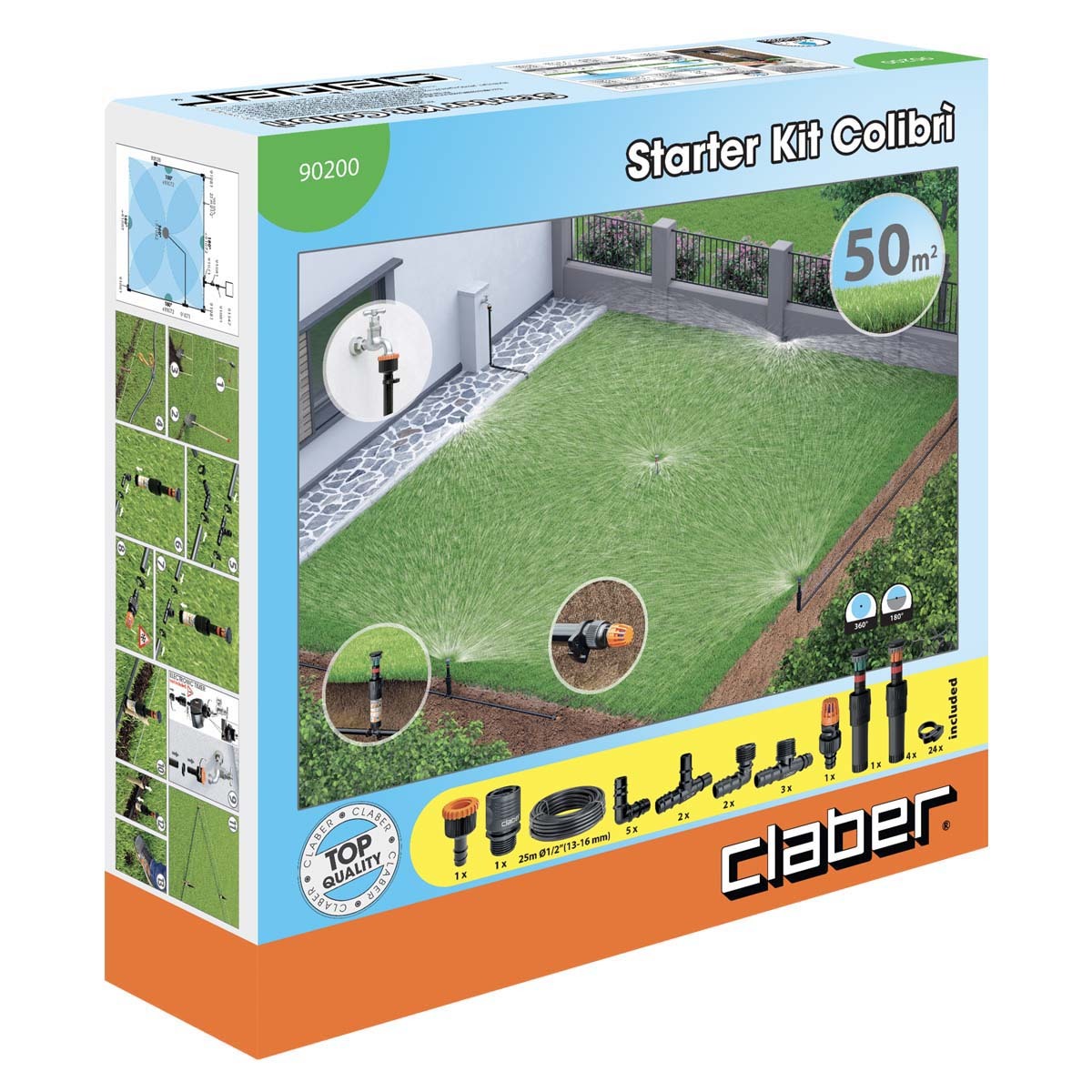 意大利"CLABER" 灑水系統套裝(50平方米範圍)-[90200]
