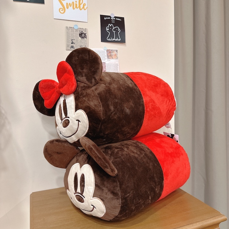 《11262》迪士尼米奇米妮圓筒抱枕(12吋)