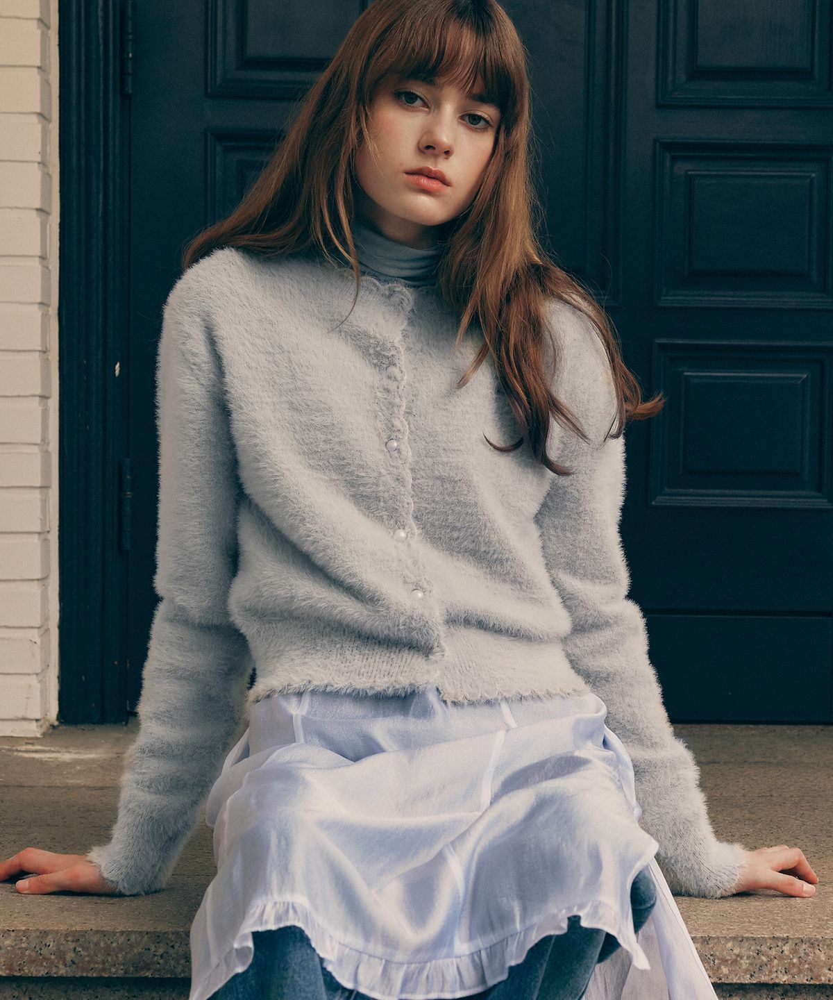 ROLAROLA HAIRY LOGO CARDIGAN