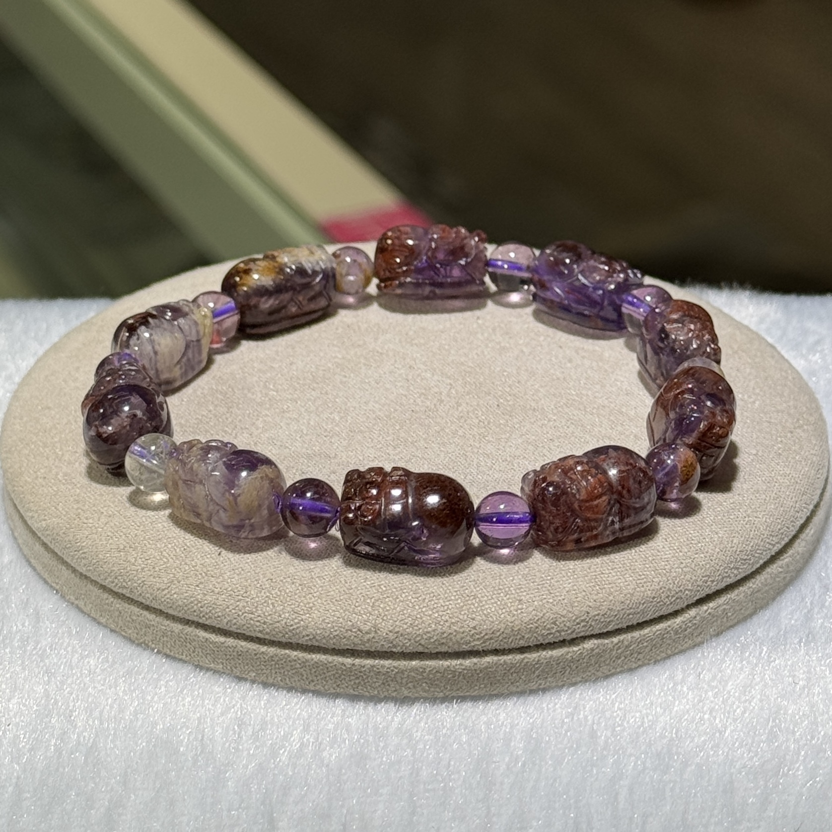 紫幽靈貔貅手串  9 mm +/-