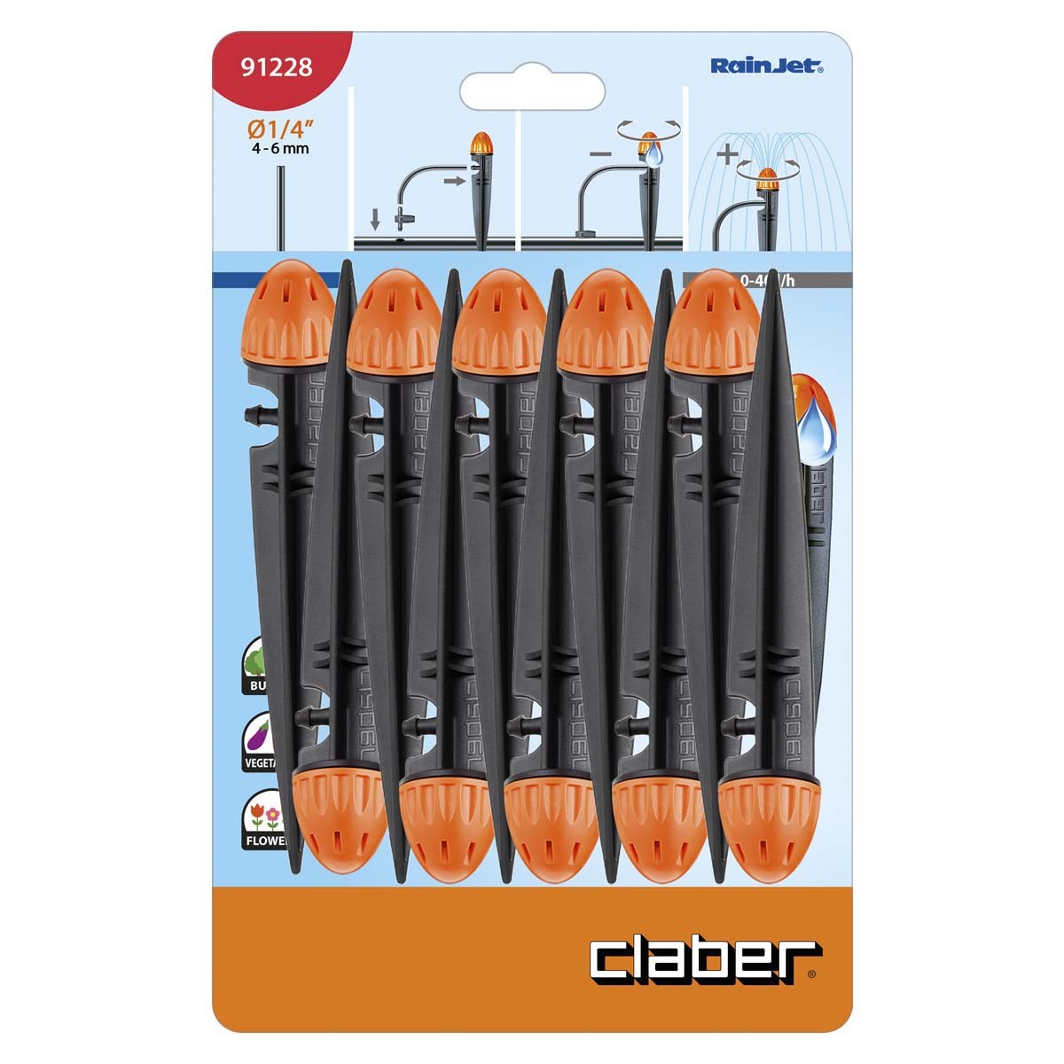 意大利"CLABER" 0-40L/H 1/4" 迷你灑水器(10個/盒)-[91228]